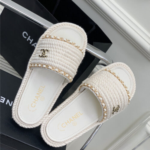 High Quality Luxury Chanel New Woven Slippers – Style 57158 product detail