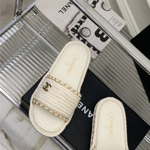 High Quality Luxury Chanel New Woven Slippers – Style 57158 product detail