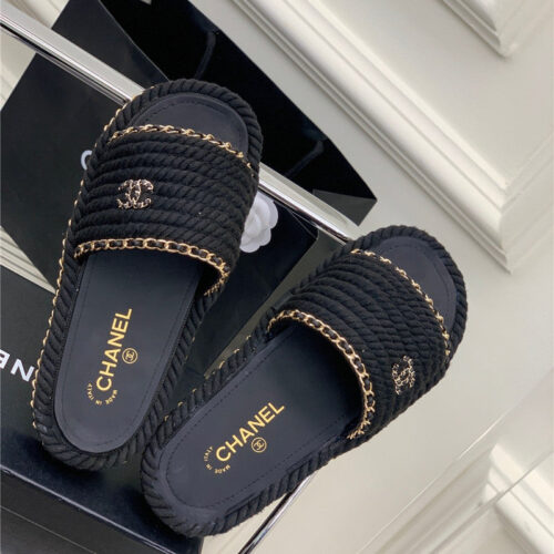 High Quality Luxury Chanel New Woven Slippers – Style 58854 product detail