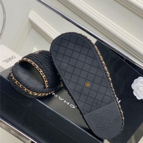 High Quality Luxury Chanel New Woven Slippers – Style 58854 product detail