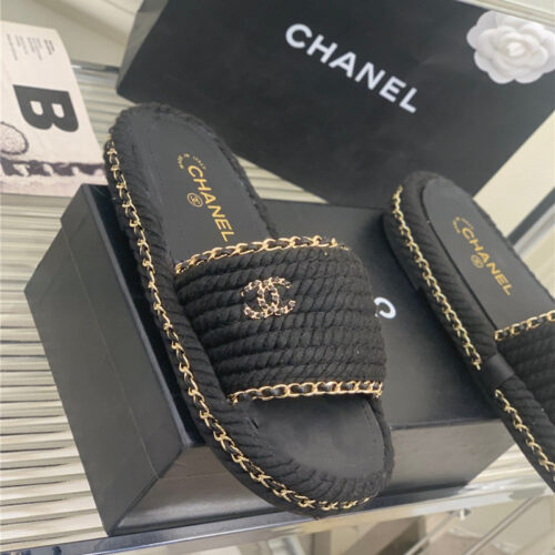 High Quality Luxury Chanel New Woven Slippers – Style 58854 product detail