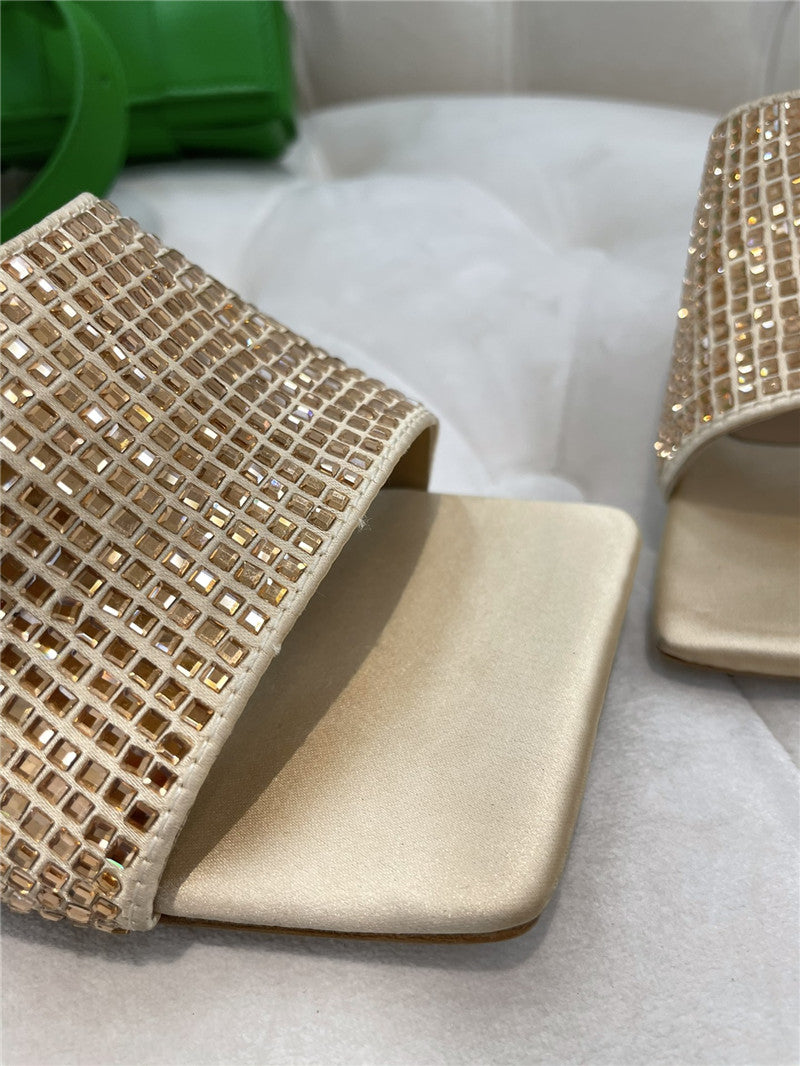 High Quality Luxury Bottega Veneta New Square Diamond Slippers product detail