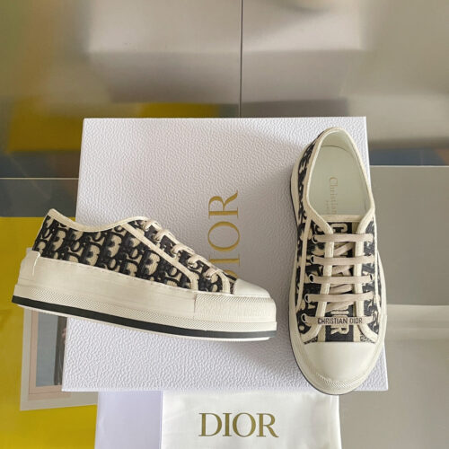 High Quality Luxury Dior Couple Platform Canvas Shoes product detail