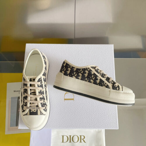 High Quality Luxury Dior Couple Platform Canvas Shoes product detail
