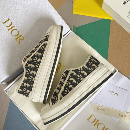 High Quality Luxury Dior Couple Platform Canvas Shoes product detail