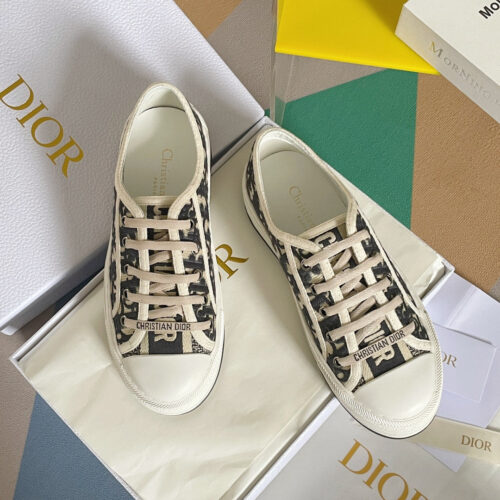 High Quality Luxury Dior Couple Platform Canvas Shoes