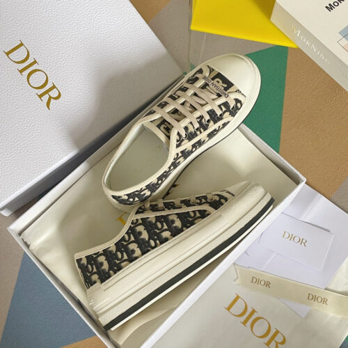 High Quality Luxury Dior Couple Platform Canvas Shoes product detail