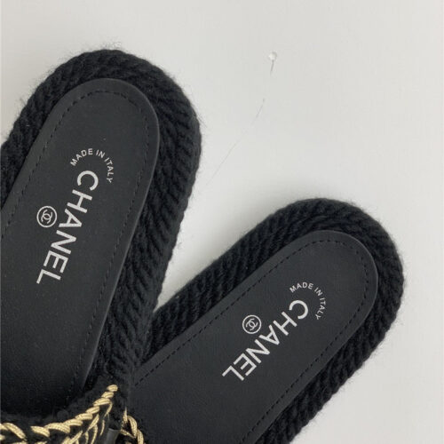 High Quality Luxury Chanel New Woven Slippers product detail