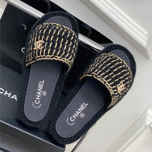 High Quality Luxury Chanel New Woven Slippers product detail