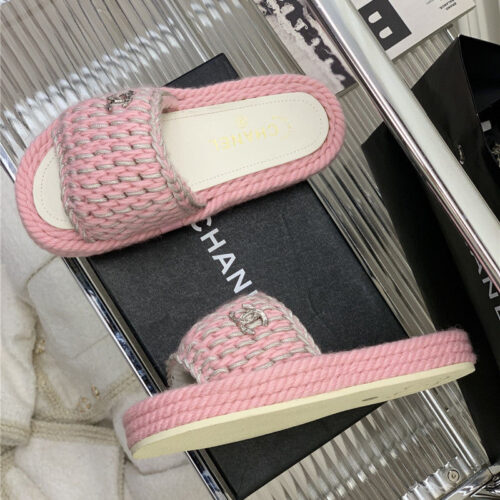 High Quality Luxury Chanel New Woven Slippers – Style 98406 alternate view