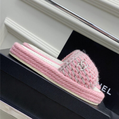 High Quality Luxury Chanel New Woven Slippers – Style 98406 product detail