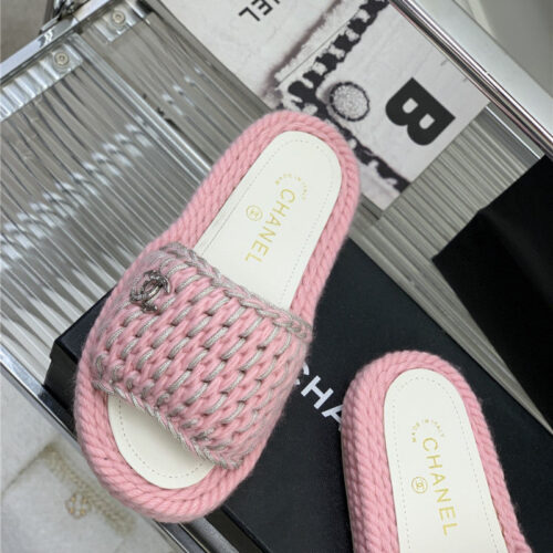 High Quality Luxury Chanel New Woven Slippers – Style 98406 product detail