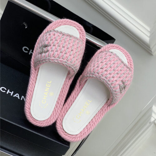 High Quality Luxury Chanel New Woven Slippers – Style 98406 product detail