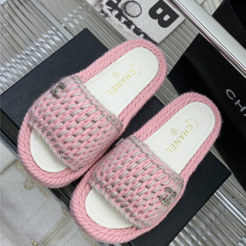 High Quality Luxury Chanel New Woven Slippers – Style 98406