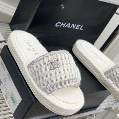High Quality Luxury Chanel New Woven Slippers – Style 36262 product detail