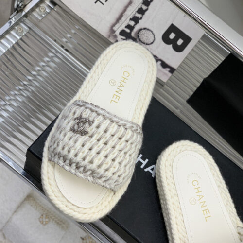 High Quality Luxury Chanel New Woven Slippers – Style 36262 product detail