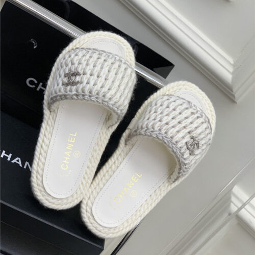 High Quality Luxury Chanel New Woven Slippers – Style 36262 product detail