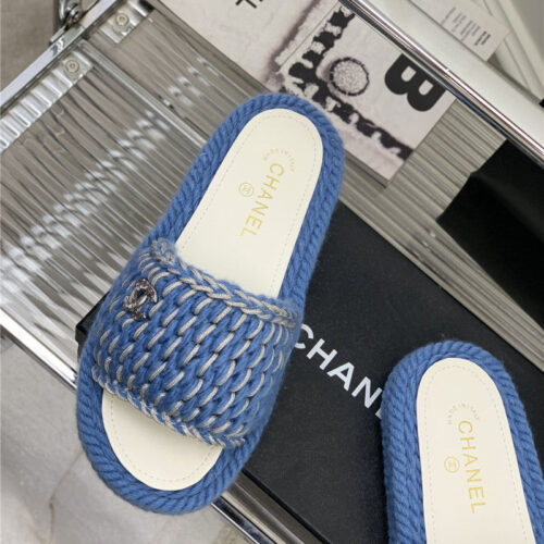 High Quality Luxury Chanel New Woven Slippers – Style 74118 product detail