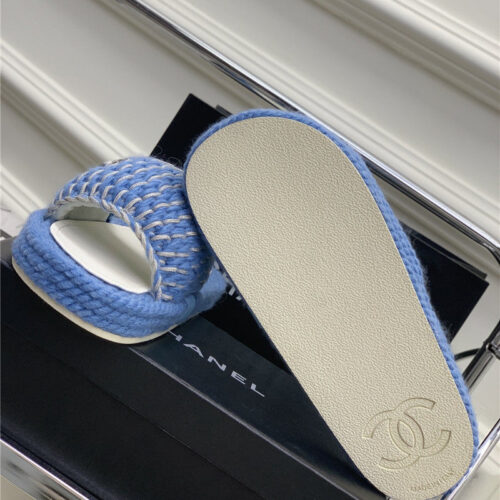 High Quality Luxury Chanel New Woven Slippers – Style 74118 product detail