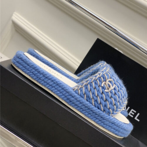 High Quality Luxury Chanel New Woven Slippers – Style 74118 product detail