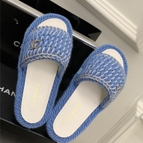 High Quality Luxury Chanel New Woven Slippers – Style 74118 product detail