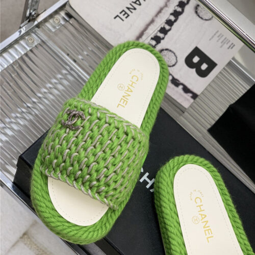 High Quality Luxury Chanel New Woven Slippers – Style 46438 product detail
