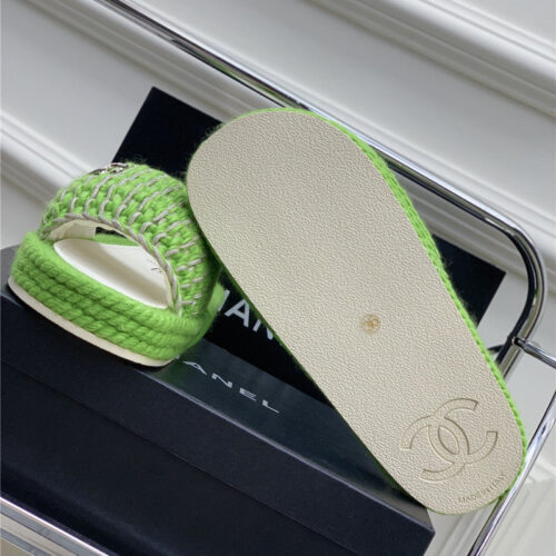 High Quality Luxury Chanel New Woven Slippers – Style 46438 product detail