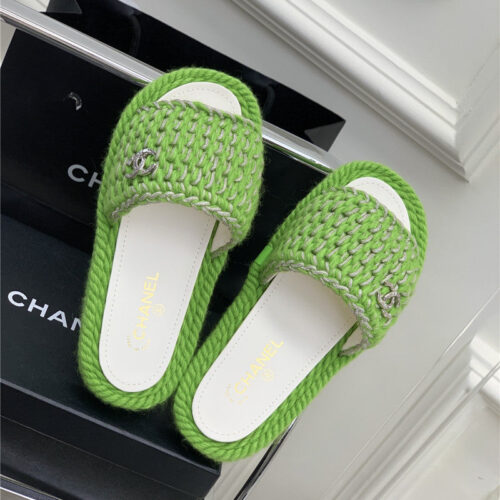 High Quality Luxury Chanel New Woven Slippers – Style 46438 product detail