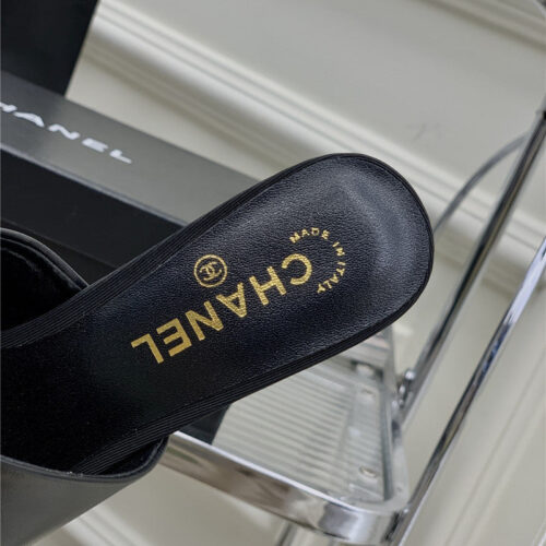 High Quality Luxury Chanel Pointed Toe Stiletto Mules – Style 92518 product detail