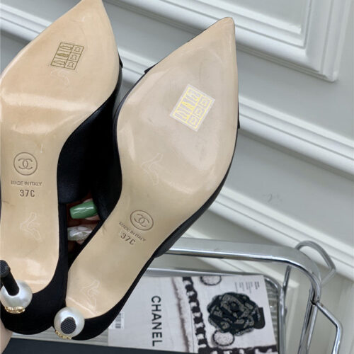 High Quality Luxury Chanel Pointed Toe Stiletto Mules – Style 92518 product detail