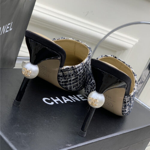 High Quality Luxury Chanel Pointed Toe Stiletto Mules – Style 30374 product detail