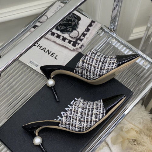 High Quality Luxury Chanel Pointed Toe Stiletto Mules – Style 30374 alternate view