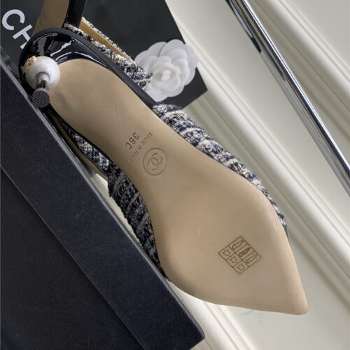 High Quality Luxury Chanel Pointed Toe Stiletto Mules – Style 30374 product detail
