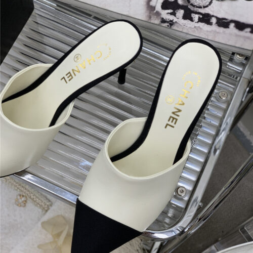 High Quality Luxury Chanel Pointed Toe Stiletto Mules – Style 61446 product detail