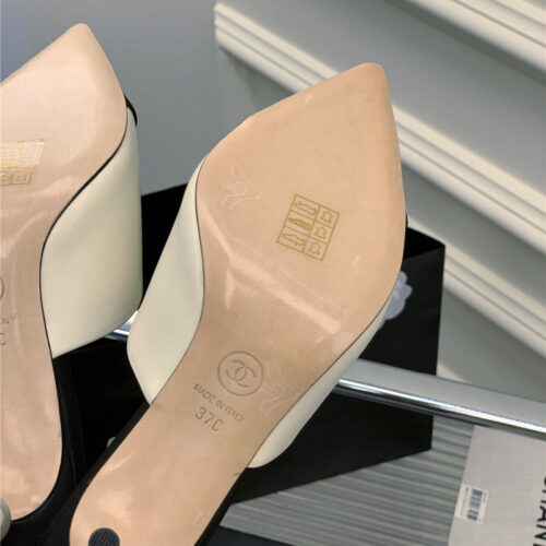 High Quality Luxury Chanel Pointed Toe Stiletto Mules – Style 61446 product detail