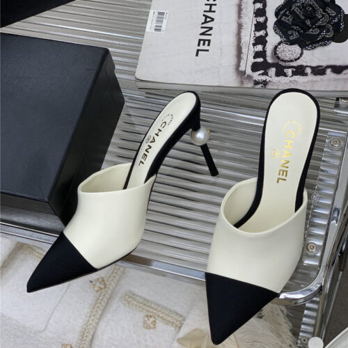 High Quality Luxury Chanel Pointed Toe Stiletto Mules – Style 61446 product detail