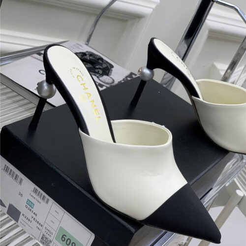 High Quality Luxury Chanel Pointed Toe Stiletto Mules – Style 61446 product detail