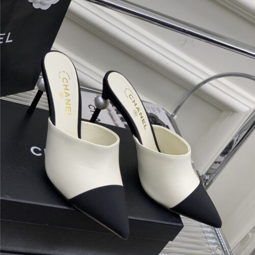 High Quality Luxury Chanel Pointed Toe Stiletto Mules – Style 61446