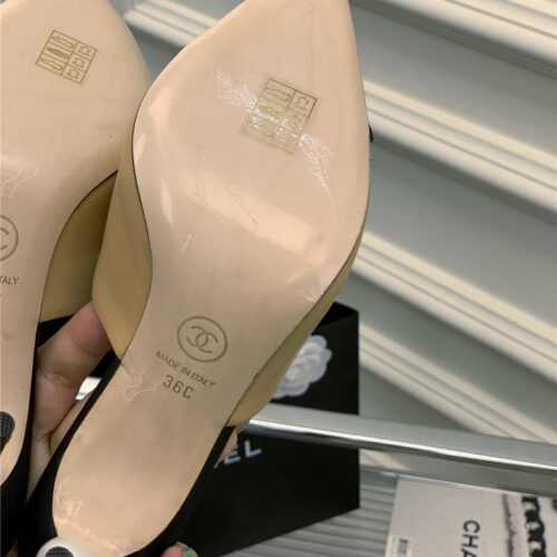 High Quality Luxury Chanel Pointed Toe Stiletto Mules – Style 82342 product detail