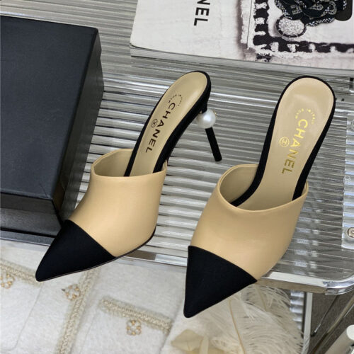 High Quality Luxury Chanel Pointed Toe Stiletto Mules – Style 82342 product detail