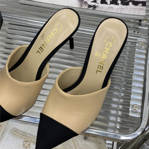 High Quality Luxury Chanel Pointed Toe Stiletto Mules – Style 82342 product detail