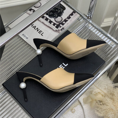 High Quality Luxury Chanel Pointed Toe Stiletto Mules – Style 82342 alternate view