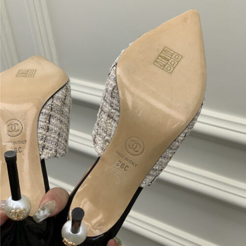High Quality Luxury Chanel Pointed Toe Stiletto Mules – Style 21894 product detail