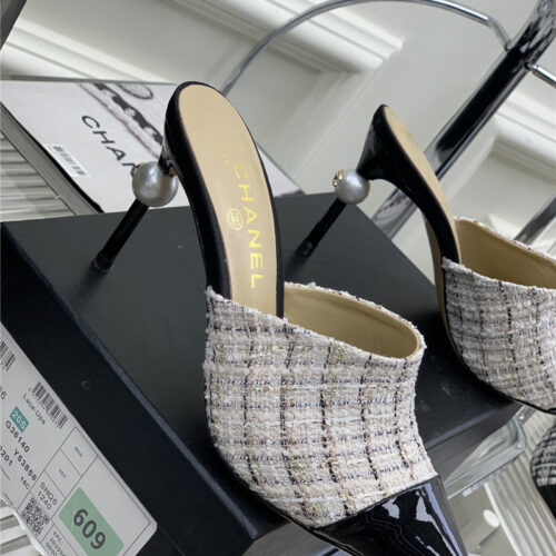 High Quality Luxury Chanel Pointed Toe Stiletto Mules – Style 21894 product detail