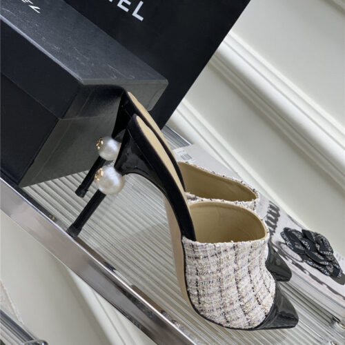 High Quality Luxury Chanel Pointed Toe Stiletto Mules – Style 21894 product detail