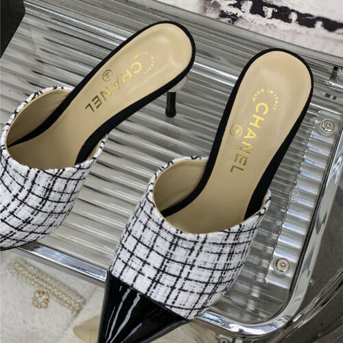 High Quality Luxury Chanel Pointed Toe Stiletto Mules product detail