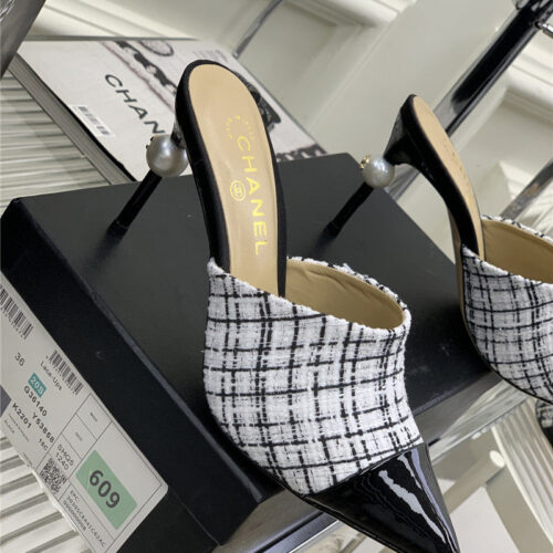 High Quality Luxury Chanel Pointed Toe Stiletto Mules product detail