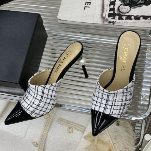 High Quality Luxury Chanel Pointed Toe Stiletto Mules product detail