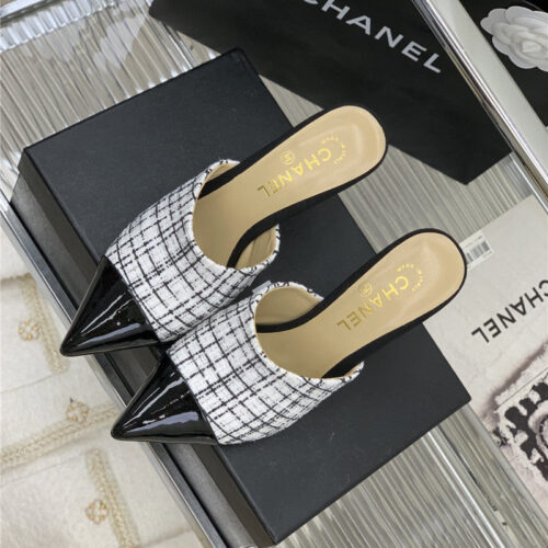 High Quality Luxury Chanel Pointed Toe Stiletto Mules product detail