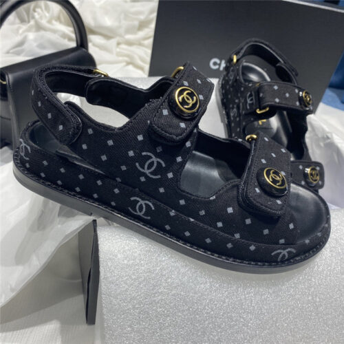 High Quality Luxury Chanel New Velcro Sandals – Style 87142 alternate view